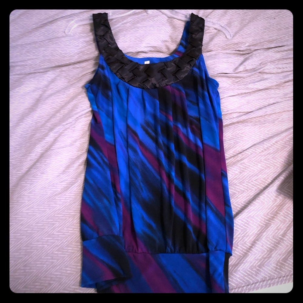 A Medium, purple, blue, and black, Heart Soul Tank